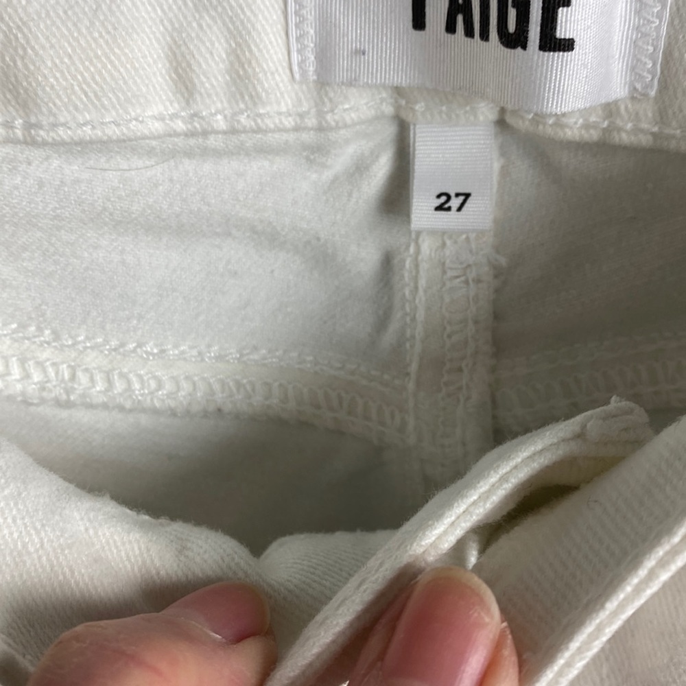 PAIGE Verdugo - Moroccan White Tuxedo Jeans - Picture 8 of 8